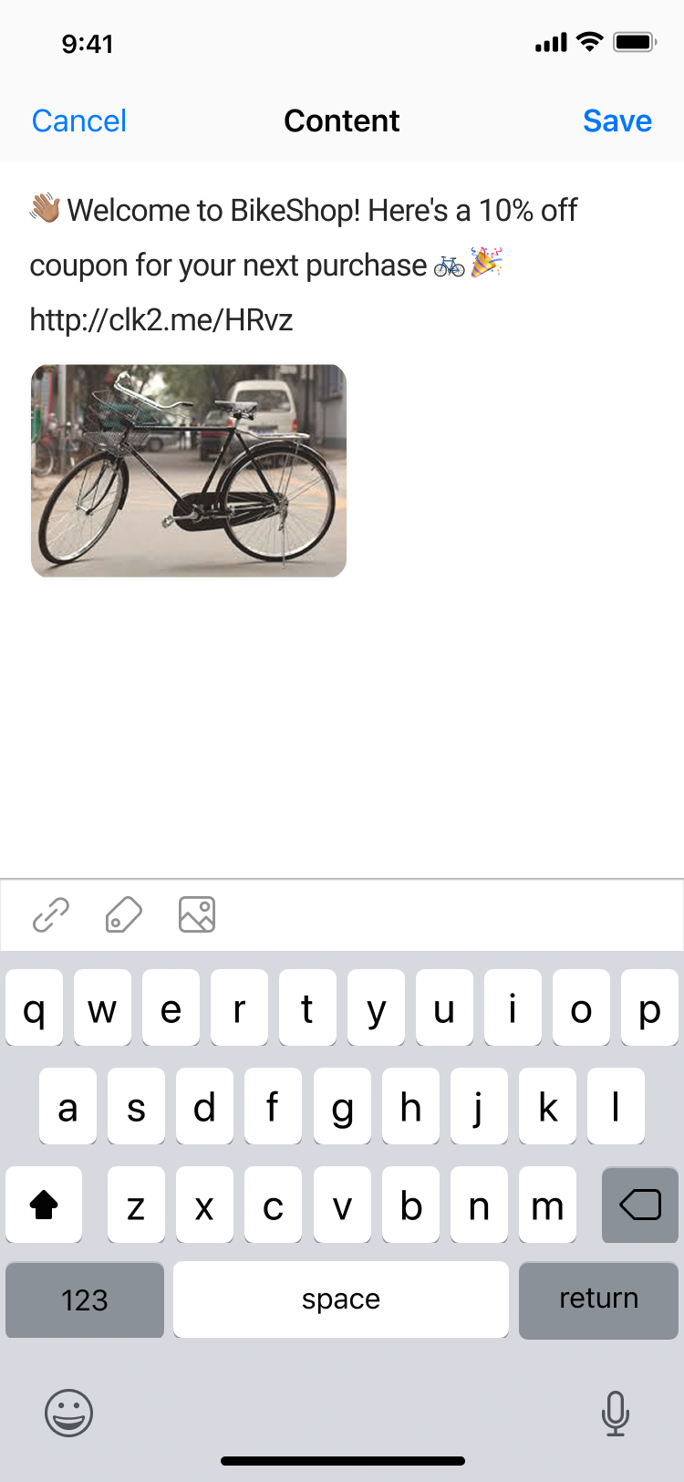 Previewing the message before sending