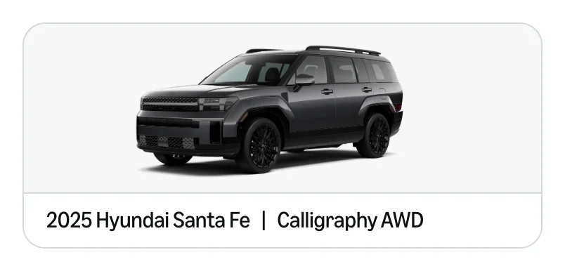 The 2025 Hyundai Santa Fe Calligraphy AWD